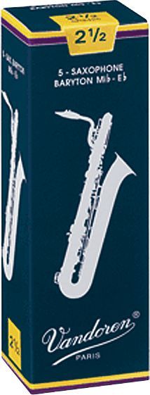 Vandoren SR2435  трости для баритон-саксофона , традиционные (синяя пачка), №3.5, (упаковка 5 шт. ) в магазине Music-Hummer