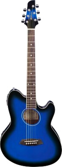 Электроакустическая гитара Ibanez TCY10E Transparent Blue Sunburst в магазине Music-Hummer