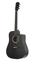 FENDER SQUIER SA-105CE DREADNOUGHT BLACK W/FISHMAN PREAMP