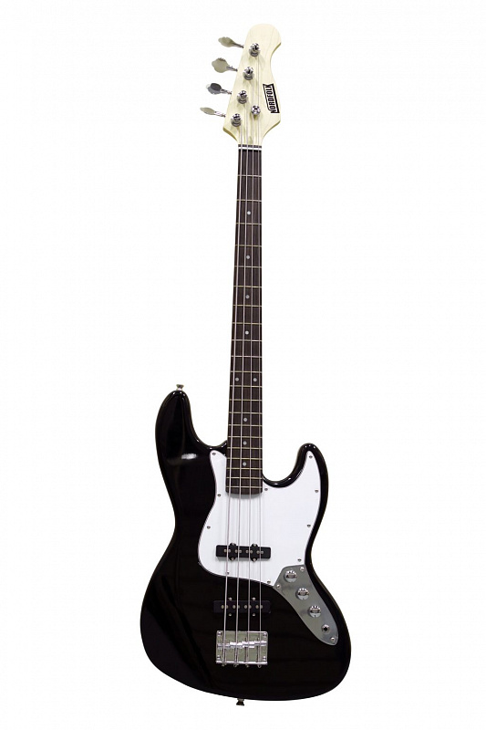 NordFolk EB-204BK  Бас-гитара, форма Jazz Bass (Чёрная) в магазине Music-Hummer
