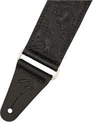 FENDER Tooled Leather Guitar Strap 2` Black