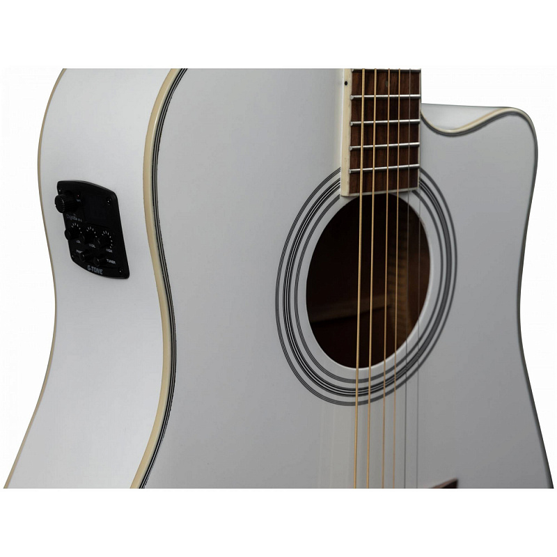 Электроакустическая гитара FLIGHT AD-200 CEQ WH в магазине Music-Hummer