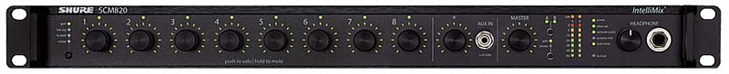SHURE SCM820E-DAN 8-ми канальный цифровой автоматический микрофонный микшер + Dante в магазине Music-Hummer