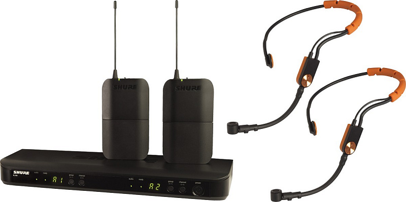 SHURE BLX188E/SM31 K3E 606-636 MHz двухканальная радиосистема с двумя головными микрофонами SM31FH в магазине Music-Hummer