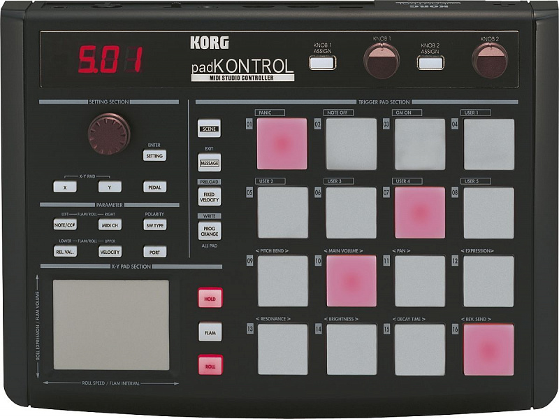 KORG PADKONTROL KPC-1 BK миди-контроллер для программирования ударных, цвет ч рный в магазине Music-Hummer