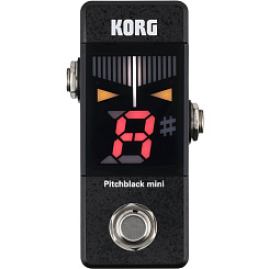 KORG PitchBlack PB-mini миниатюрный хроматический напольный тюнер, цвет черный