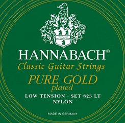 Комплект струн для классической гитары Hannabach 825LT Green PURE GOLD