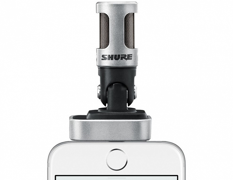 SHURE MV88 цифровой конденсаторный стерео микрофон для записи на устройства Apple с разъемом Lightning в магазине Music-Hummer
