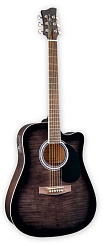 Jay Turser JJ-45-FCET-BKSB SALE  электроакустическая гитара Dreadnought, Black Sunburst