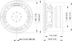 Динамик Lavoce SSF082.00L-8 8" 700 Вт 8 Ом