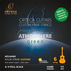 Комплект струн Ortega ATG44NH Atmosphere Green для классической гитары