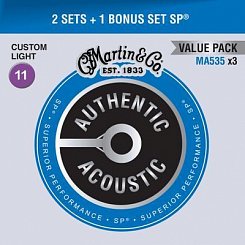 Гитарные струны Martin MA535 3 Pack