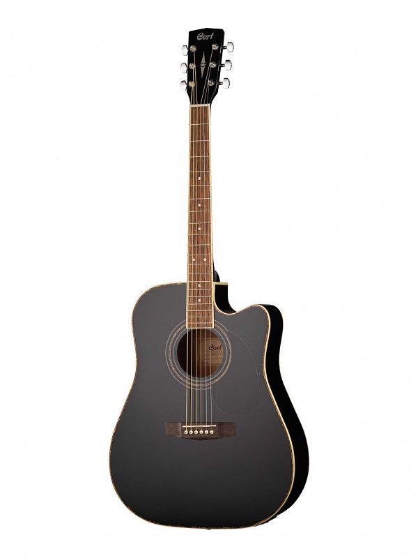 Электро-акустическая гитара Cort AD880CE-BK Standard Series, с вырезом, черная в магазине Music-Hummer