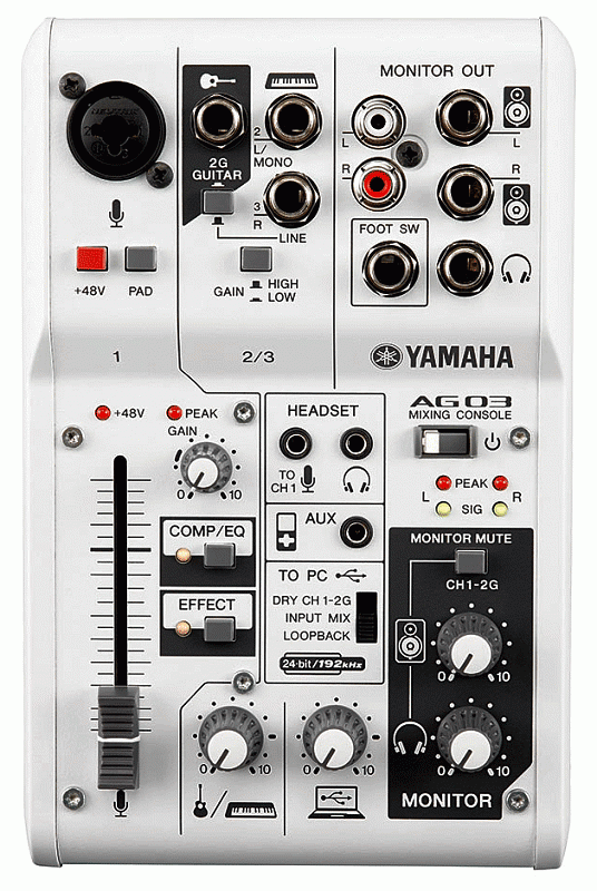 YAMAHA AG03 3-канальный микшер + микрофон DM305 в магазине Music-Hummer