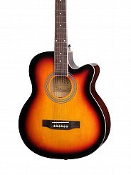 Акустическая гитара Foix FFG-1039SB, санберст, с вырезом