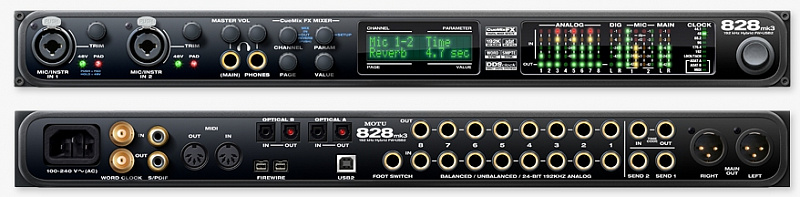 MOTU 828x Многоканальная система записи в магазине Music-Hummer