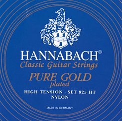 Комплект струн для классической гитары Hannabach 825HT Blue PURE GOLD