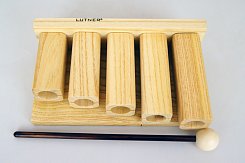 Агого, тон-блок деревянный, набор из 5 штук, с палочками Fleet FLT-255