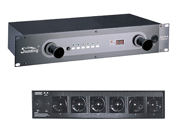 Soundking AZ108E сетевой дистрибьютер, 6 каналов, общая нагрузка 20 А, индикатор входного напряжения, подсвеетка