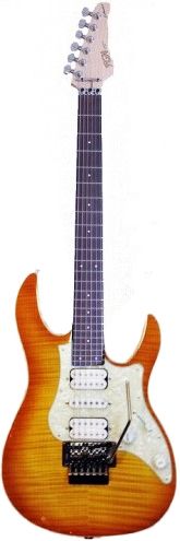 Фото FGN J-Standard Odyssey JOS-FM-R-TR LB  электрогитара, цвет - лимонный бёрст
