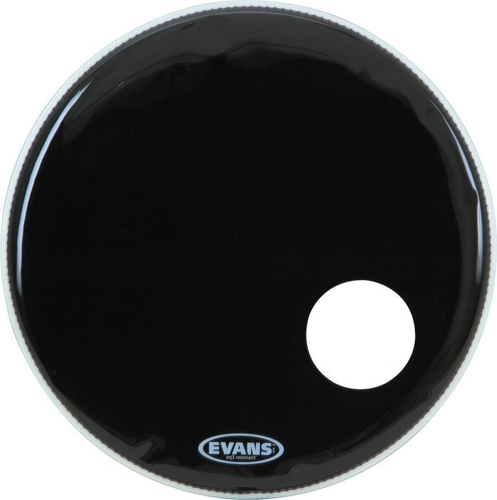 Фото Передний пластик для бас барабана Evans BD22RB EQ3 Resonant Black