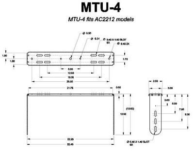 JBL MTU-4 Скоба для подвеса в форме лиры AC2215 (/95, /64 или /00). в магазине Music-Hummer
