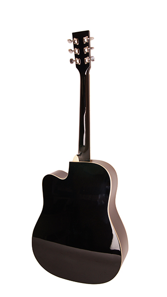 Акустическая гитара, с вырезом, черная, Caraya F601-BK в магазине Music-Hummer