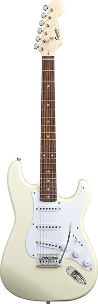 Фото Электрогитара FENDER SQUIER BULLET STRATOCASTER RW ARCTIC WHITE