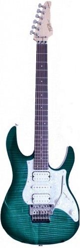 Фото FGN J-Standard Odyssey JOS-FM-R-TR GB  электрогитара, цвет - сине-зелёный бёрст