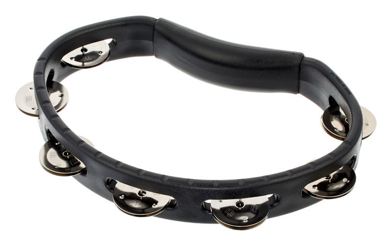 Фото HTBK Headliner Hand Held Тамбурин, 1 ряд бубенцов, черный, Meinl