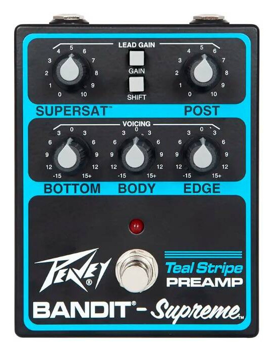 Фото Педаль эффектов PEAVEY Bandit Supreme Teal Stripe Preamp