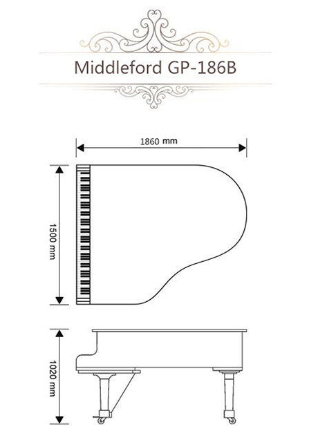 Кабинетный рояль Middleford GP-186B в магазине Music-Hummer