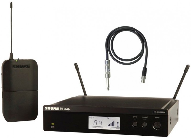 SHURE BLX14RE K3E 606-636 MHz радиосистема с поясным передатчиком BLX1. Кронштейны для крепления в рэк в комплекте в магазине Music-Hummer