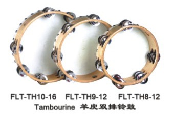 Тамбурин с кожей с 16 бубенцами Fleet FLT-TH10-16 в магазине Music-Hummer