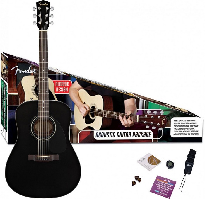 Акустическая гитара с набором FENDER CD-60 DREADNOUGHT PACK, BLACK в магазине Music-Hummer