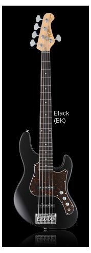 FGN J-Standard Mighty Jazz JMJ5-R BK  5-струнный бас, цвет - чёрный в магазине Music-Hummer