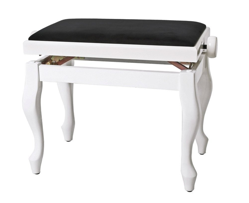 GEWA Piano Bench Deluxe Classic White Highgloss