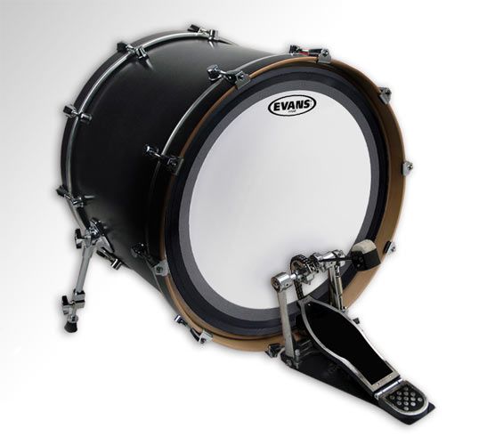 Фото Пластик для бас барабана Evans BD22EMADCW(O) Externally Mounted Ajustable Damping