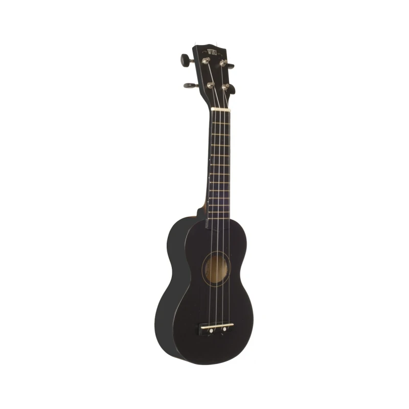 WIKI UK10S BK -  гитара укулеле сопрано, клен, цвет черный матовый, чехол в компл в магазине Music-Hummer