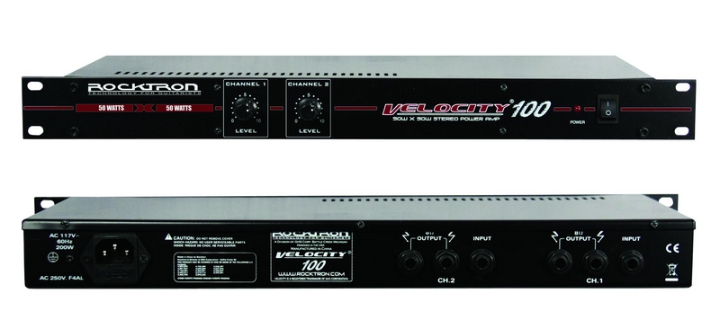 ROCKTRON Velocity100 Усилитель мощности 2x50 Вт в магазине Music-Hummer