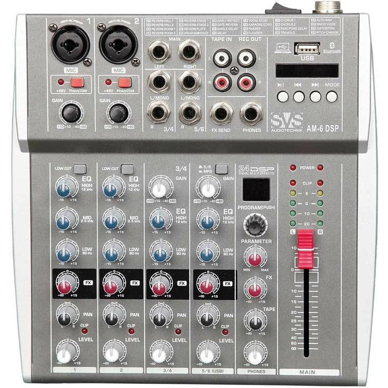 Фото Микшерный пульт аналоговый SVS Audiotechnik AM-6 DSP
