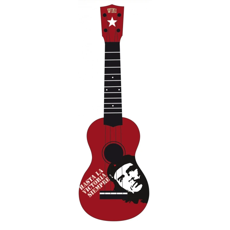 WIKI UK/REBEL/CHE - гитара укулеле сопрано,липа , изображение Эрнесто Че Гевары, чехол в компл в магазине Music-Hummer
