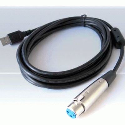 Invotone UC104 - A/D аудио конвертер с кабелем и разъёмами XLR 3pin (мама)<->USB, длина 4 метра. в магазине Music-Hummer