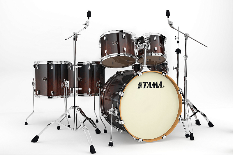Фото TAMA ML52HXZBNS-DMF SUPERSTAR HYPER-DRIVE MAPLE CUSTOM DARK MOCHA FADE ударная установка 