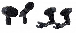 SHURE PGADRUMKIT4 набор микрофонов для ударных, включает 1 PGA52, 2 PGA56s и 1 PGA 57