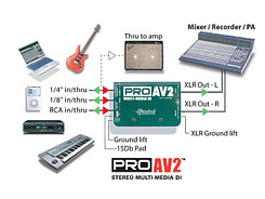 Radial PRO-AV2  Двухканальный мультимедиа дибокс