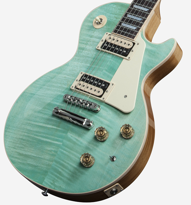 Фото Электрогитара GIBSON USA LES PAUL CLASSIC 2015 SEAFOAM GREEN