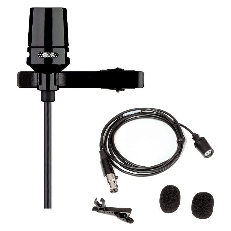 Фото SHURE CVL-B/C-TQG направленный кардиоидный петличный микрофон, цвет черный