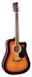 Jay Turser JJ-45-FCET-TSB SALE  электроакустическая гитара Dreadnought, Tobacco Sunburst