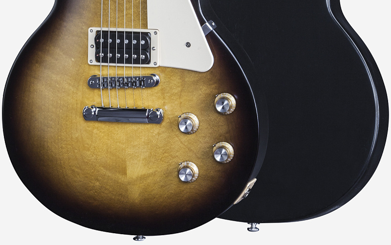 Фото GIBSON LP 50s Tribute 2016 T Satin Vintage Sunburst электрогитара, цвет - винтажный санбёрст (матовый), фурнитура - хром